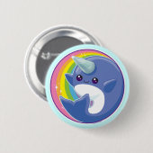 Kawaii Narwhal Button (Vorne & Hinten)