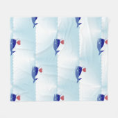 Kawaii-Narwhal-Decke Fleecedecke (Vorderseite (Horizontal))