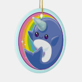 Kawaii Narwhal Keramikornament (Rechts)