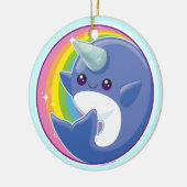 Kawaii Narwhal Keramikornament (Links)
