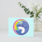Kawaii Narwhal Postkarte (Stehend Vorderseite)
