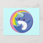 Kawaii Narwhal Postkarte (Vorderseite)