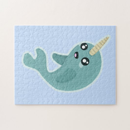 Kawaii Narwhal Puzzle (Horizontal)