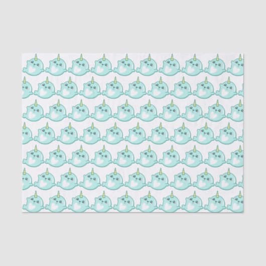 Kawaii Narwhal Seidenpapier (Vorderseite)