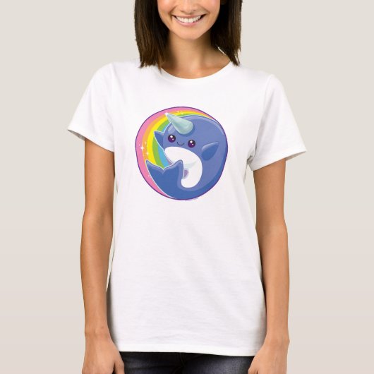Kawaii Narwhal T-Shirt (Vorderseite)