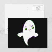 Kawaii Naughty Halloween Ghost Postkarte (Vorne/Hinten)