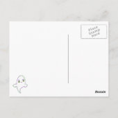 Kawaii Naughty Halloween Ghost Postkarte (Rückseite)