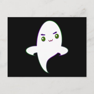 Kawaii Naughty Halloween Ghost Postkarte