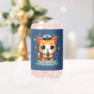 Kawaii Nautical Cat Sailing Anchor Pub Dosenglas