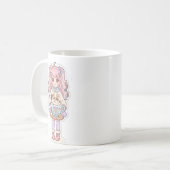 Kawaii Neko Cafe Anime Mädchen Chibi Tasse (Vorderseite Links)