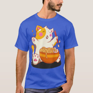 Kawaii Neko Cat Ramen Bowl Anime japanische Noodle T-Shirt