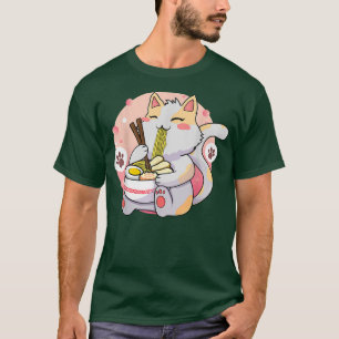 Kawaii Neko Cat Ramen Bowl Anime japanische Noodle T-Shirt