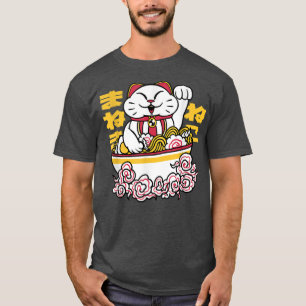 Kawaii Neko Cat Ramen Bowl Anime Otaku Japanisch C T-Shirt