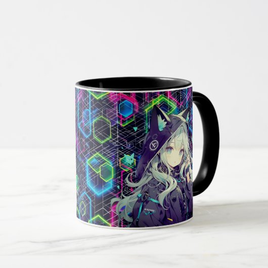 Kawaii Neko Girl Tasse (VorderseiteRechts)