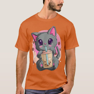 Kawaii Neko Kat Anime Shirts für Frauen, Blase Bob