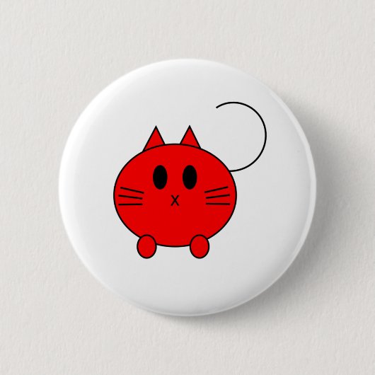 Kawaii Neko Linux Katze Button (Vorderseite)
