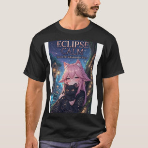 Kawaii Neko Mädchen & schwarze Katze Ästhetik Anim T-Shirt