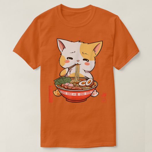 Kawaii Neko Ramen Cute Ramen Cat Japanese Noodle F T-Shirt (Design vorne)