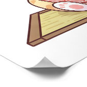 Kawaii Neko Ramen Master Cute Cat Food Chef Poster (Ecke)