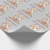 Kawaii Neko Ramen Meister Süßer Katzen Essen Koch Geschenkpapier (Ecke)