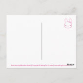 Kawaii Neon Bunny Bows Postkarte (Rückseite)
