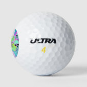 Kawaii Neon Gothic Demon Anime Girl Golfball (Logo)
