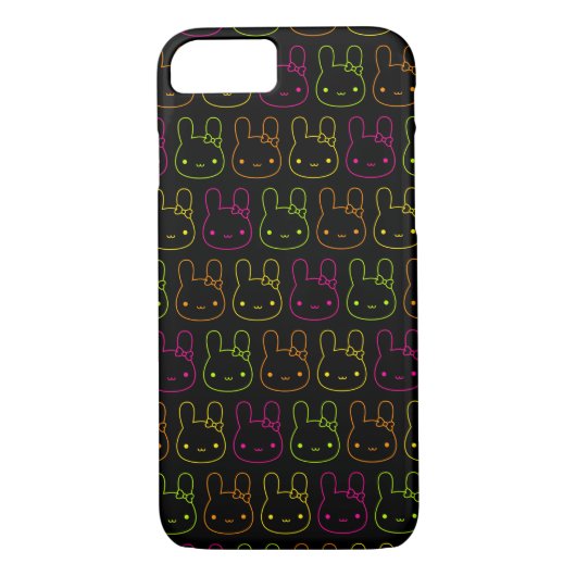 Kawaii Neonhäschen-Bögen Case-Mate iPhone Hülle (Rückseite)