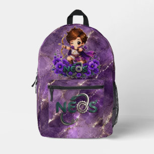 Kawaii Neos Zodiac Schütze Bedruckter Rucksack