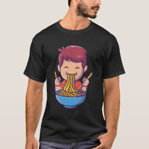 Kawaii Niedlich Anime Kids Japanisch Ramen Noodles T-Shirt
