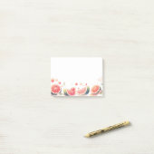 Kawaii, Niedlich, Anime Watermelon Design Post-it Klebezettel (Auf Schreibtisch)