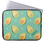 Kawaii Niedlich Avocados Lassen Sie uns Pattern Fu Laptopschutzhülle (Vorderseite)