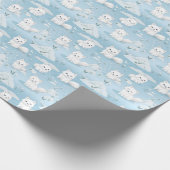 Kawaii Niedlich Baby Arctic Foxes Geschenkpapier (Ecke)