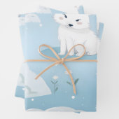 Kawaii Niedlich Baby Arctic Foxes Geschenkpapier Set (Beispiel)