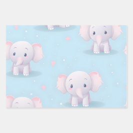 Kawaii Niedlich Baby Elephant Geschenkpapier Set
