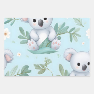 Kawaii Niedlich Baby Koala Bears Geschenkpapier Set