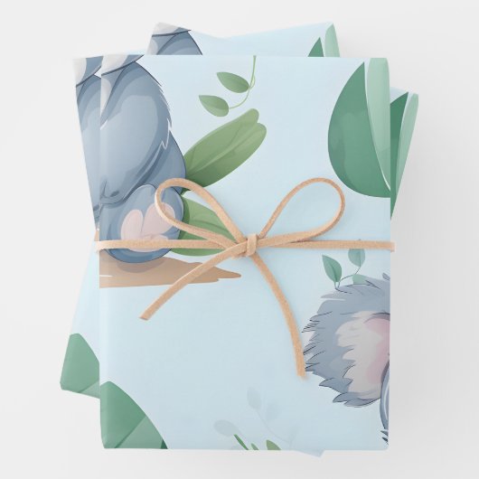 Kawaii Niedlich Baby Koala Bears Geschenkpapier Set (Beispiel)