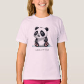 Kawaii Niedlich Baby Panda Design T-Shirt (Vorderseite)