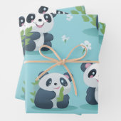 Kawaii Niedlich Baby Pandas Geschenkpapier Set (Beispiel)