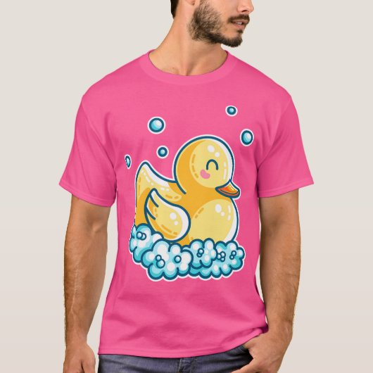 Kawaii Niedlich Bath Rubber Duck T-Shirt (Vorderseite)