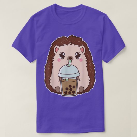 Kawaii Niedlich Boba Igel Classic Blase Pearl Mil T-Shirt (Design vorne)