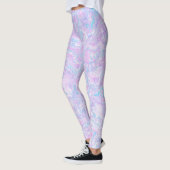 Kawaii Niedlich Boho Wirbel Pastel Cotton Candy Ma Leggings (Links)
