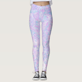 Kawaii Niedlich Boho Wirbel Pastel Cotton Candy Ma Leggings