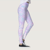 Kawaii Niedlich Boho Wirbel Pastel Cotton Candy Ma Leggings (Rechts)