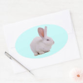 Kawaii Niedlich Bunny Rabbit Ovaler Aufkleber (Umschlag)