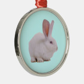 Kawaii Niedlich Bunny Rabbit Silbernes Ornament (Rechts)