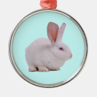 Kawaii Niedlich Bunny Rabbit Silbernes Ornament