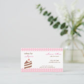 Kawaii NIEDLICH Cake Bakery Business Card Visitenkarte (Stehend Vorderseite)