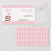 Kawaii NIEDLICH Cake Bakery Business Card Visitenkarte (Vorne/Hinten)