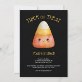 Kawaii Niedlich Candy Corn Kid Halloween-Party Einladung (Vorderseite)