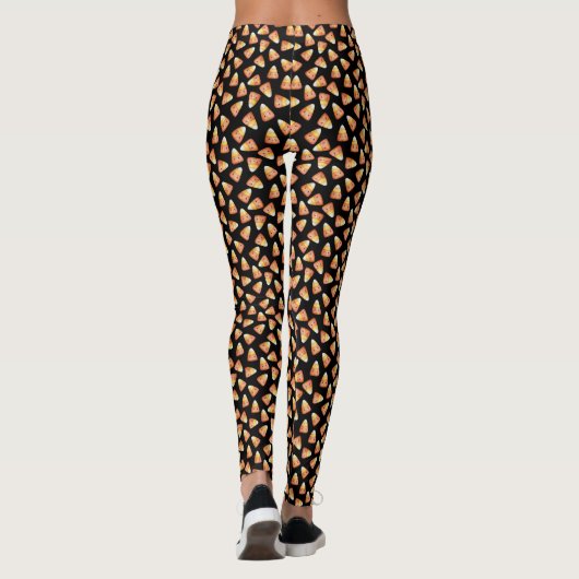 Kawaii Niedlich Candy Corn Pattern Halloween Leggings (Rückseite)